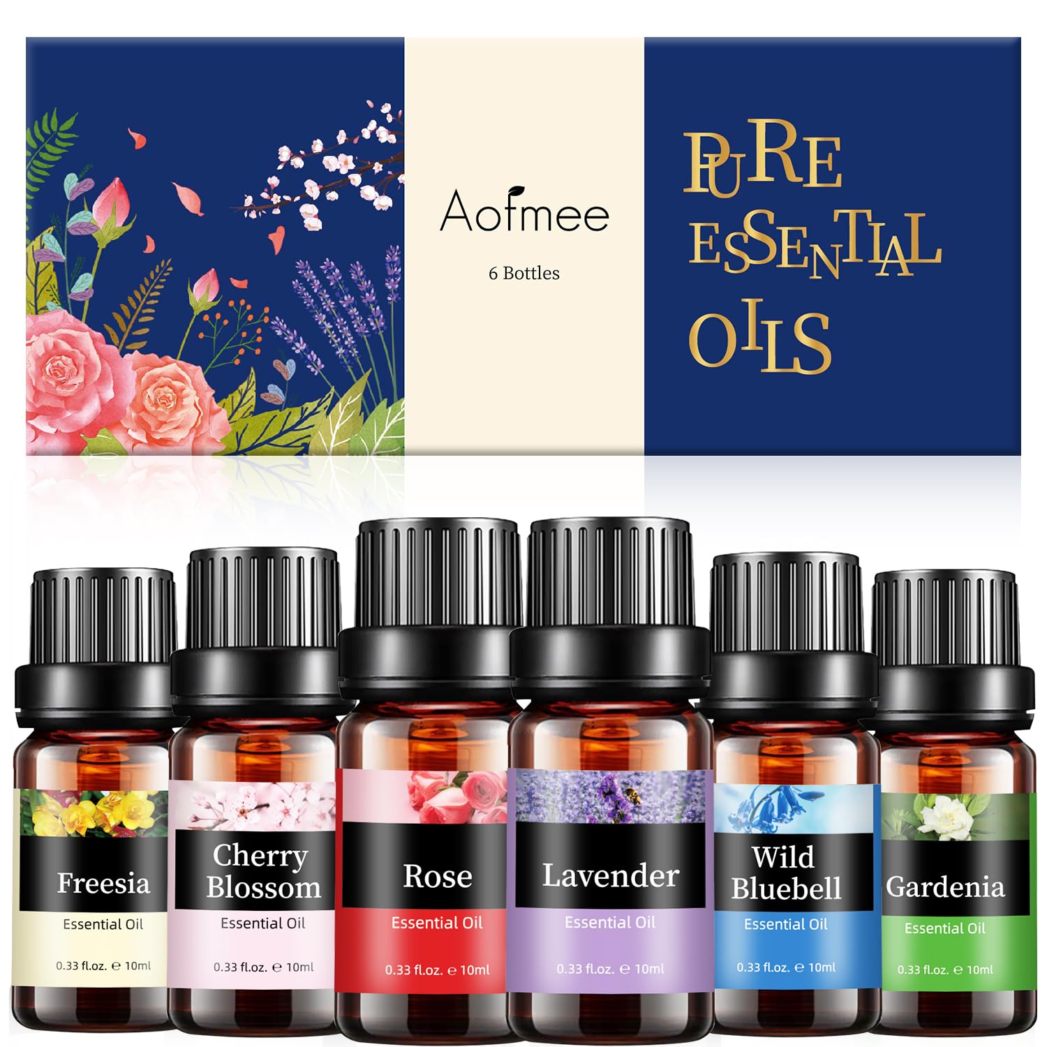 Aofmee Essential Oil, 6 x 10ml Essential Oils for Diffusers for